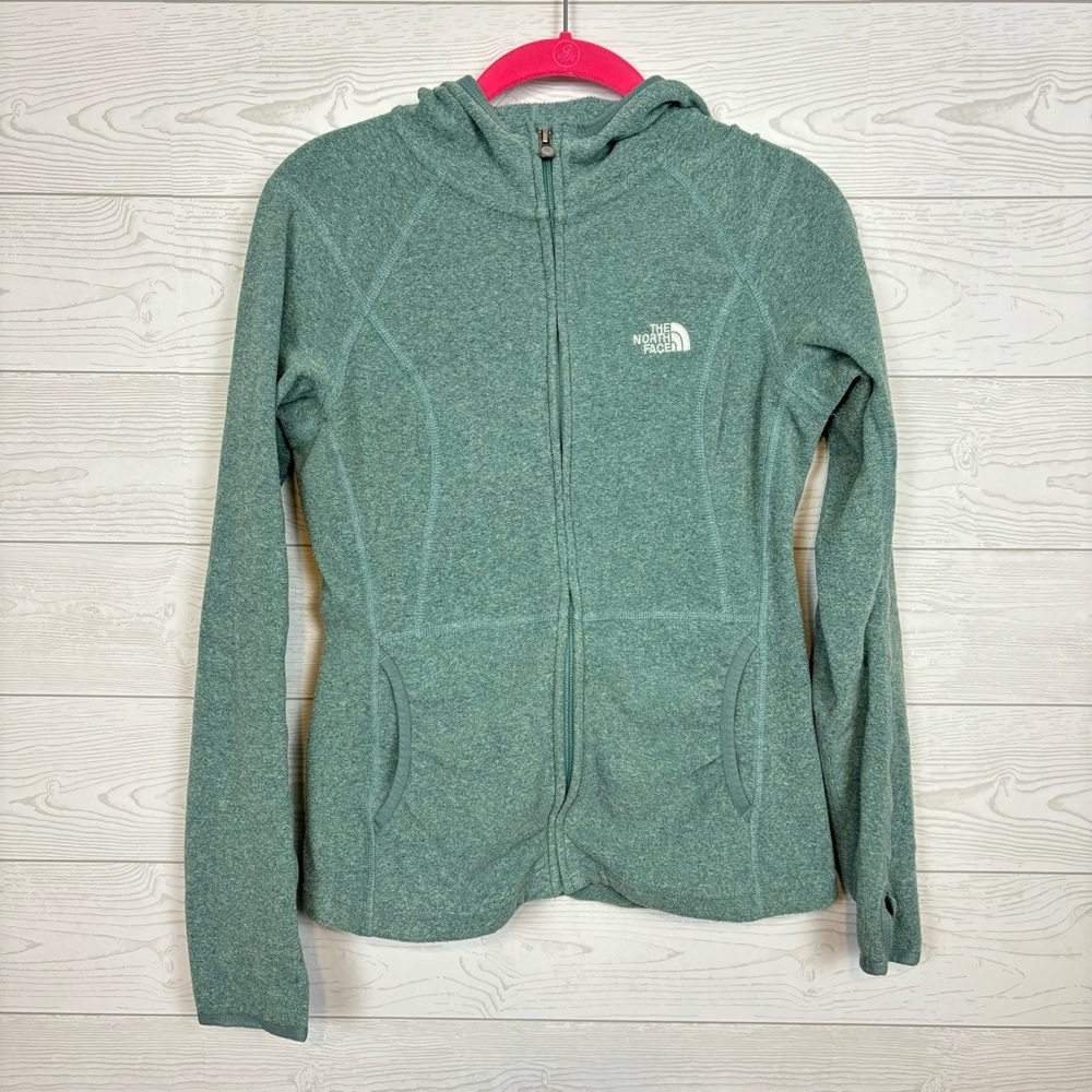 The North Face Green Polartec Fleece Zip Up Jacket Size Small